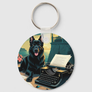 Chaveiro German shepherd Dog gentleman vintage