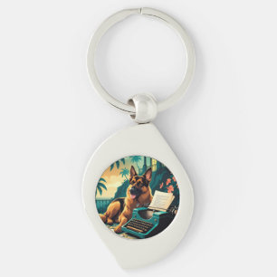 Chaveiro German shepherd Dog gentleman vintage