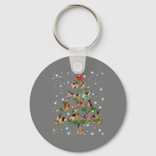 Chaveiro German shepherd Engraçado Árvore de Natal Decor Or