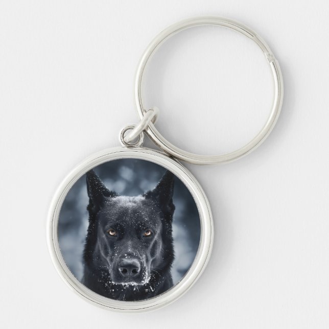Chaveiro German shepherd Preto (Frente)