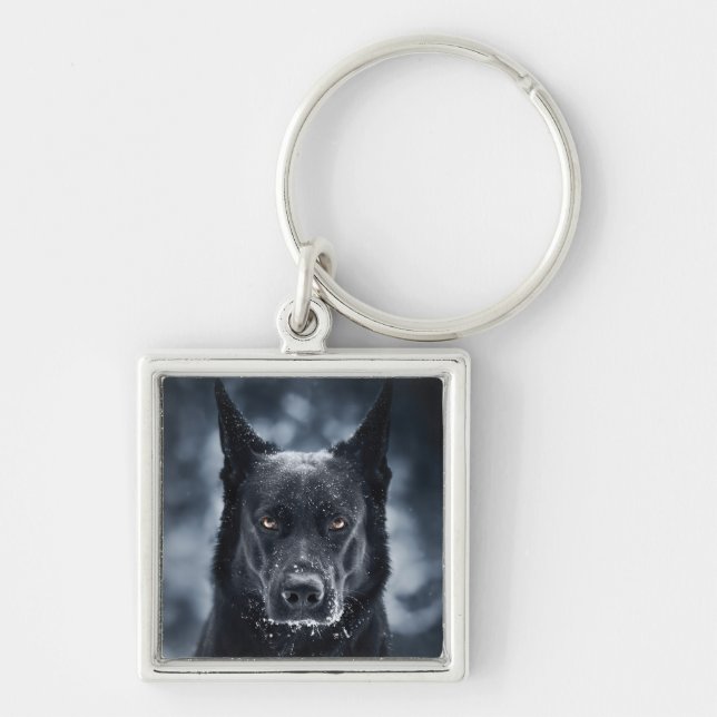 Chaveiro German shepherd Preto (Frente)