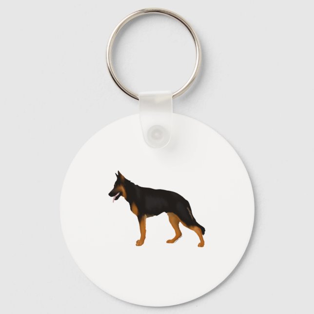 Chaveiro German shepherd Vermelho Preto (Frente)