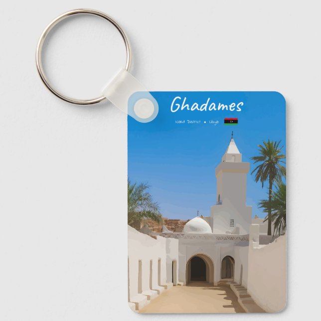 Chaveiro Ghadames, Líbia - Mesquita Branca Clássica (Frente)