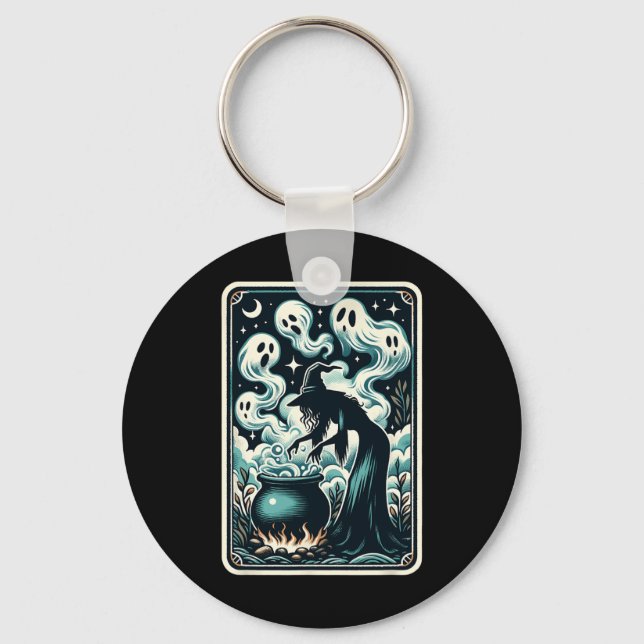 Chaveiro Ghost Cauldron Gothic - Placa de Tarot Supernatura (Frente)