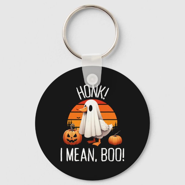 Chaveiro Ghost Goose Honk I Quero Dizer Boo (Frente)