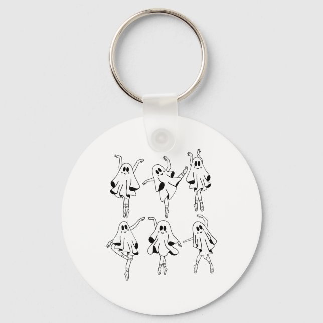 Chaveiro Ghost Llerinas Llet Dance Halloween Cute Ghost (Frente)