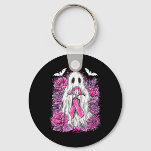 Chaveiro Ghost Ribbon Breve Cancer Sensibilização Halloween