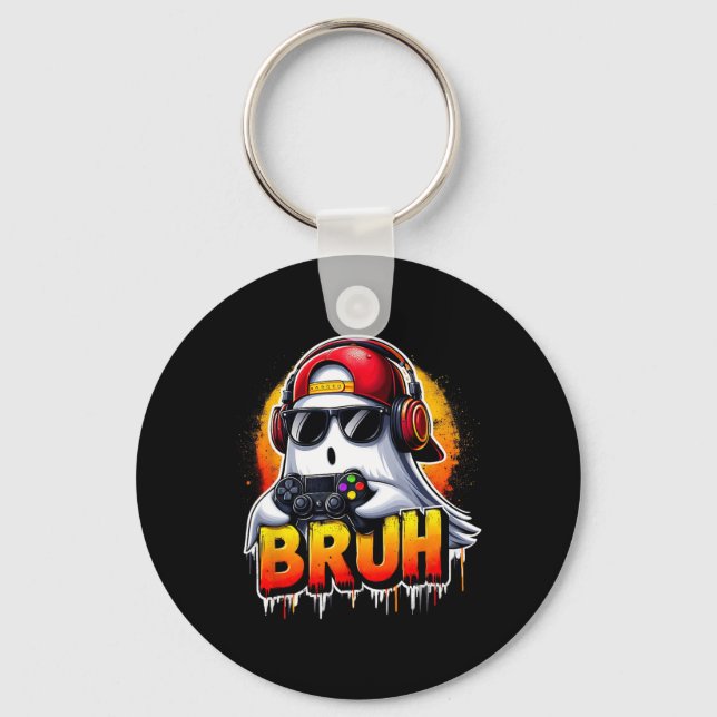 Chaveiro Ghost Video Game Bruh Halloween Gaming Controller (Frente)
