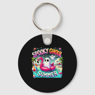 Chaveiro Ghoul Summer Cute Ghost Flamingo Hello Summ