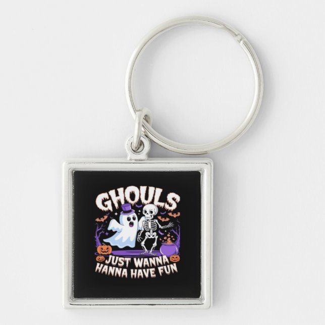 Chaveiro Ghouls Só Quer Divertir-Se Com A Lpreguiça (Frente)