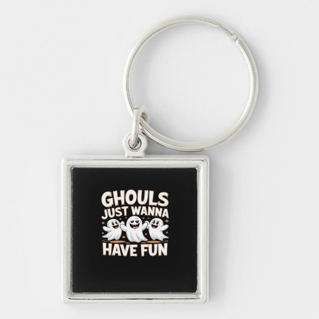 Chaveiro Ghouls Só Quer Se Divertir - Estilo Básico Hallowe (Frente)