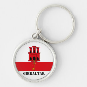 Chaveiro Gibraltar Flag com o texto Gibraltar Magnet