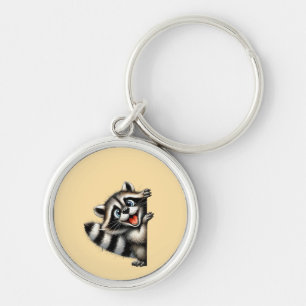 Chaveiro Gif de Natal Adorable Raccoon - Feriado Bonito