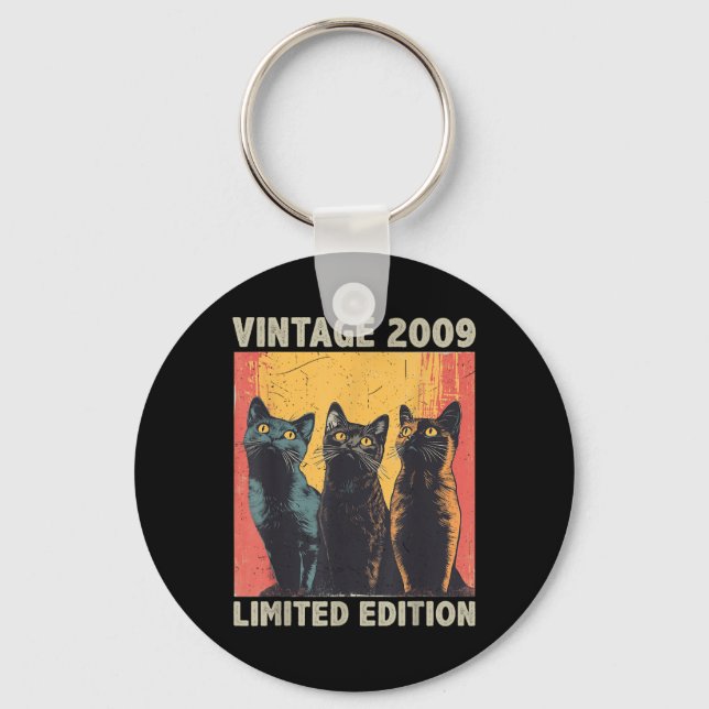Chaveiro Gift Retro Vintage 2009 Cat Lover 16t (Frente)