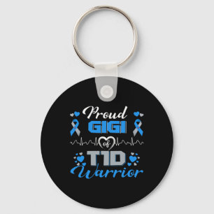Chaveiro Gigi Orgulhosa Do Guerreiro T1d Tipo 1 Awarenes Di