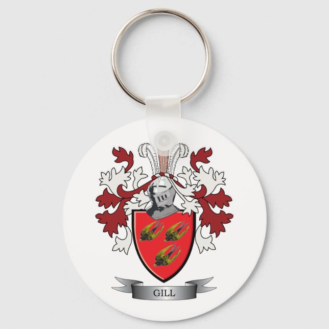 Chaveiro Gill Family Crest Casaco de Armas (Frente)