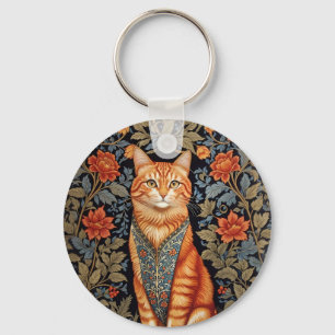 Chaveiro Ginger Cat William Morris Inspirou Floral