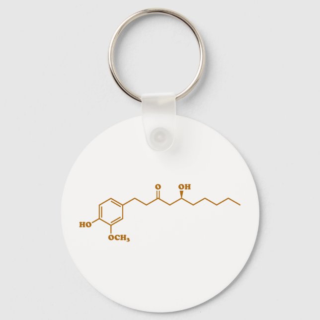 Chaveiro Ginger Gingerol Molécula Fórmula Química (Frente)