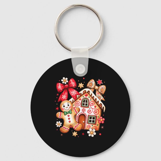 Chaveiro Gingerbread Christmas Bow Christmas House Retro Co (Frente)