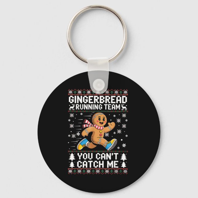 Chaveiro Gingerbread Running Team Christmas Run Runner Funn (Frente)