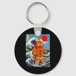 Chaveiro Gingerbread-zilla Arte Japonês Antigo Engraçado Na