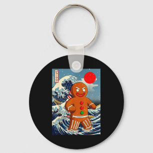 Chaveiro Gingerbread-zilla Arte Japonês Vintage Engraçado N