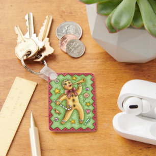 Chaveiro Gingercake Man Blown Horn, Candy de Natal