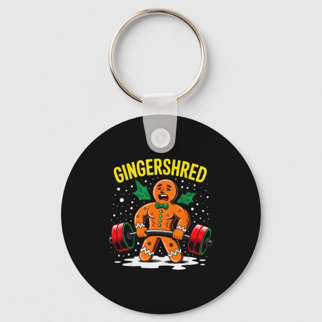 Chaveiro Gingershred Engraçado Homem de Biscoito de Gengibr (Frente)