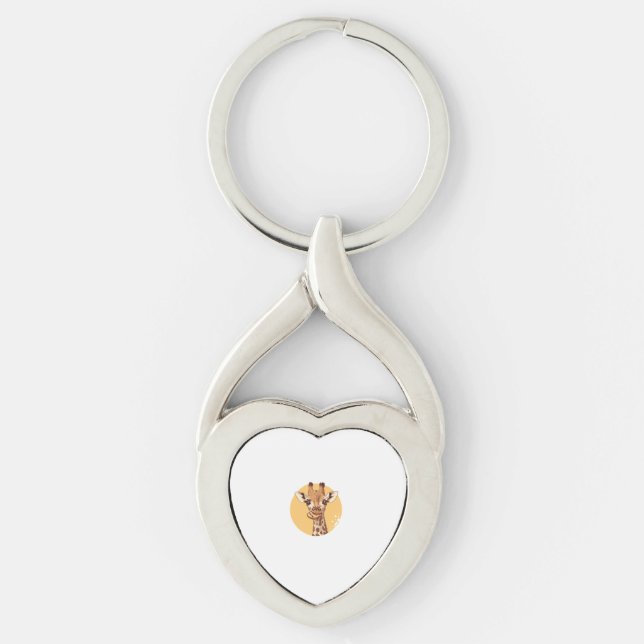Chaveiro Girafa com Cookie Mouth Engraçado (Frente)