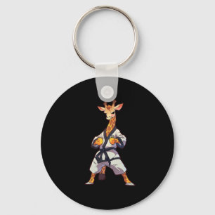 Chaveiro Girafa de Karatê Lutador de Artes Marciais de Taek