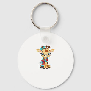 Chaveiro Girafa Fofa com Cachecol de Volta à Escola T-Shirt