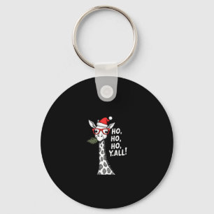Chaveiro Girafa Fofa Com Chapéu de Papai Noel Feliz Natal A