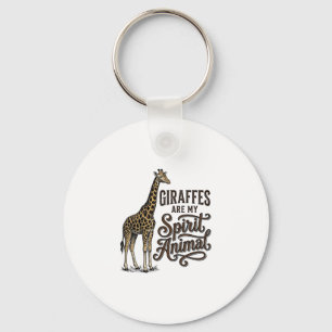 Chaveiro Girafas São o Meu Animal Espiritual Camisa Vintage