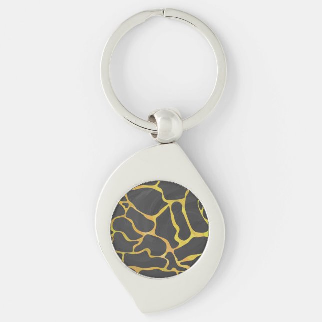 Chaveiro Giraffe Black and Yellow Impressão (Frente)