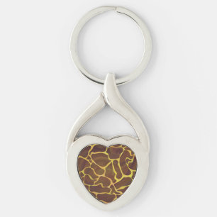 Chaveiro Giraffe Brown e Impressão Amarelo