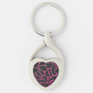 Chaveiro Giraffe Hot Pink e Impressão preto