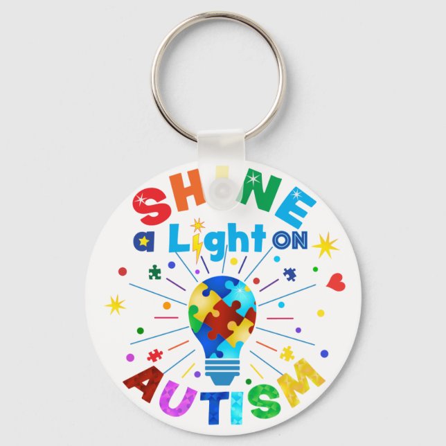 Chaveiro GIRAR uma Luz no AUTISM (Frente)