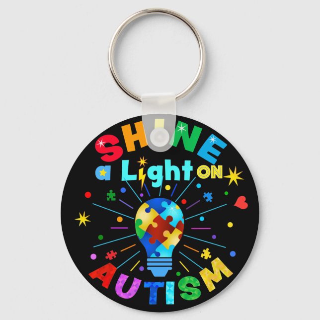 Chaveiro GIRAR uma Luz no AUTISM (Frente)