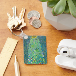 Chaveiro Girassol por Klimt, Flores Vintage Art Nouveau