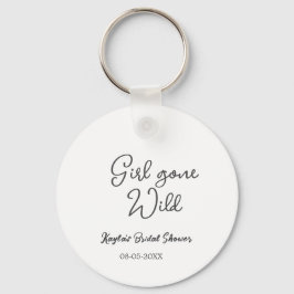 Chaveiro Girl gone wild bridal shower name date simple mini