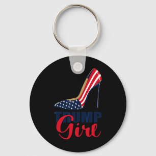 Chaveiro Girl Stilettos High Heel American Flag Trump 2024