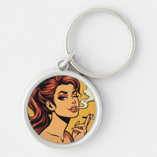 Chaveiro Girl Stoner | Comic book pop art | Smoking lovers