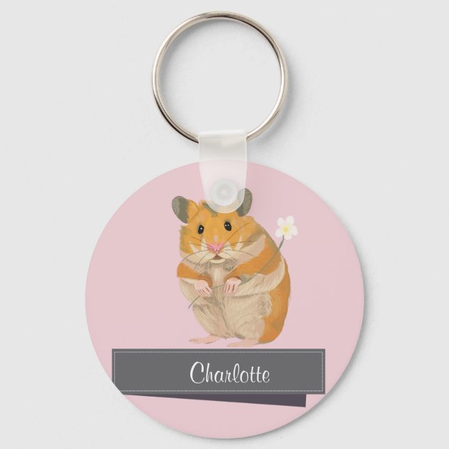 Chaveiro Girls Ouro Hamster (Frente)