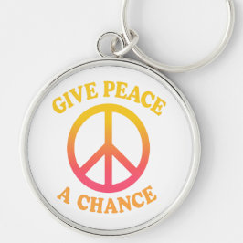 Chaveiro 'Give Peace a Chance' Keychain
