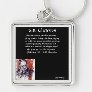 Chaveiro GK Chesterton & Linha de Abertura de Livro