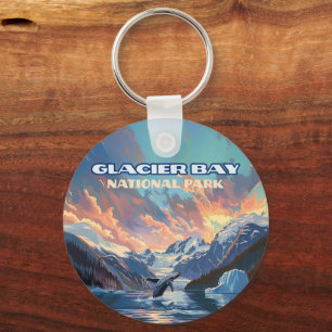 Chaveiro Glacier Bay National Park Alaska Whale Vintage