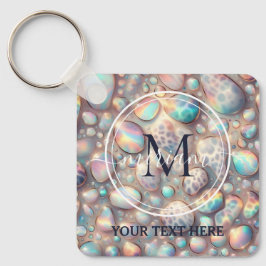 Chaveiro Glam Opal Leopard Print Girly Keychain