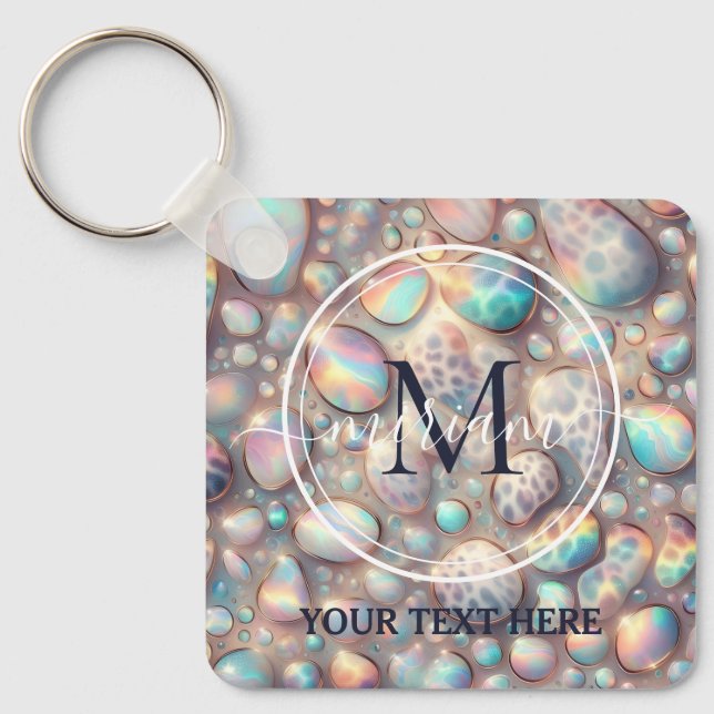 Chaveiro Glam Opal Leopard Print Girly Keychain (Frente)