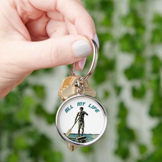 Chaveiro Glide, carona e surf no conselho de pá sup (Mão)