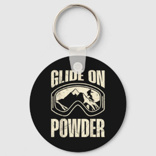 Chaveiro Glide Snowboard Em Pó Engraçado Criança Snowboard